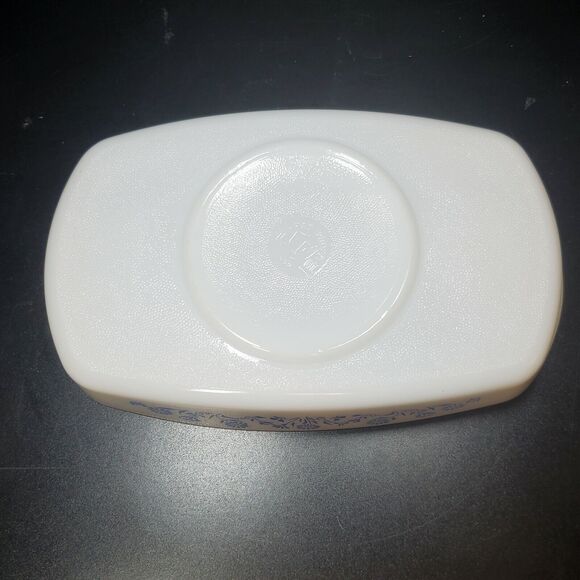 Vtg Federal Oven Proof White Milk Glass Lady Michelle Oblong Loaf Dish - Picture 8 of 10